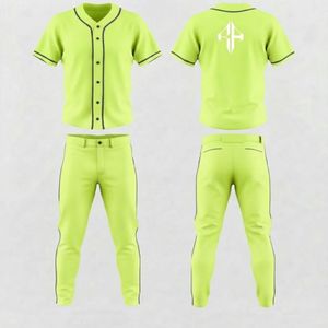 Ensemble de baseball pour hommes, matière 100% polyester, col en V de haute qualité, impression par transfert par sublimation par RIVIAN ATLANTIC - Product Image 1