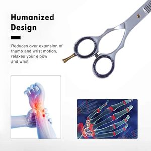Hair Thinning Scissors with Measurement Scale Professional Barber <b>Shears</b> Stainless Steel Texturizing Scissors - Product Image 5