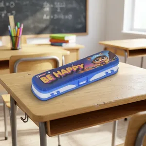 VIKAS Original Premium MINI Pencil <b>Box</b> Strong Hard Plastic Storage Organizer for Carrying <b>Pens</b> Pencils Sharpener Markers - Product Image 2