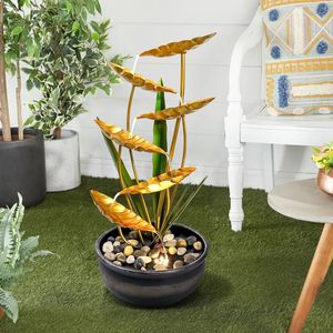 Fontana d'Acqua in Metallo con Illuminazione LED da 22,6 Pollici per Decorazioni Interne ed Esterne - Product Image 2