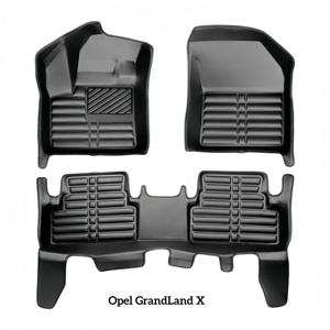 แผ่นรองพื้นรถยนต์หนังไร้กลิ่น 5D ชุดเต็ม สำหรับ Opel <span class=keywords><strong>Corsa</strong></span> F 2019-2024 รุ่นไฟฟ้า <span class=keywords><strong>Corsa</strong></span>-<span class=keywords><strong>e</strong></span> กันน้ำ สีดำ 3/4/5 ชิ้น - Product Image 2