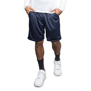 Shorts de basketball bleus pour hommes, unis, écologiques, séchage rapide, respirants, pour entraînement sportif, gym, course à pied, taille élastique, athlétiques, personnalisables - Product Image 6