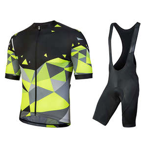 New Men's Black <b>Cycling</b> Jersey And <b>Shorts</b> Set With Reflective Stripes And <b>Padded</b> Bike <b>Shorts</b> <b>Short</b> Sleeve Zip Front Design - Product Image 4