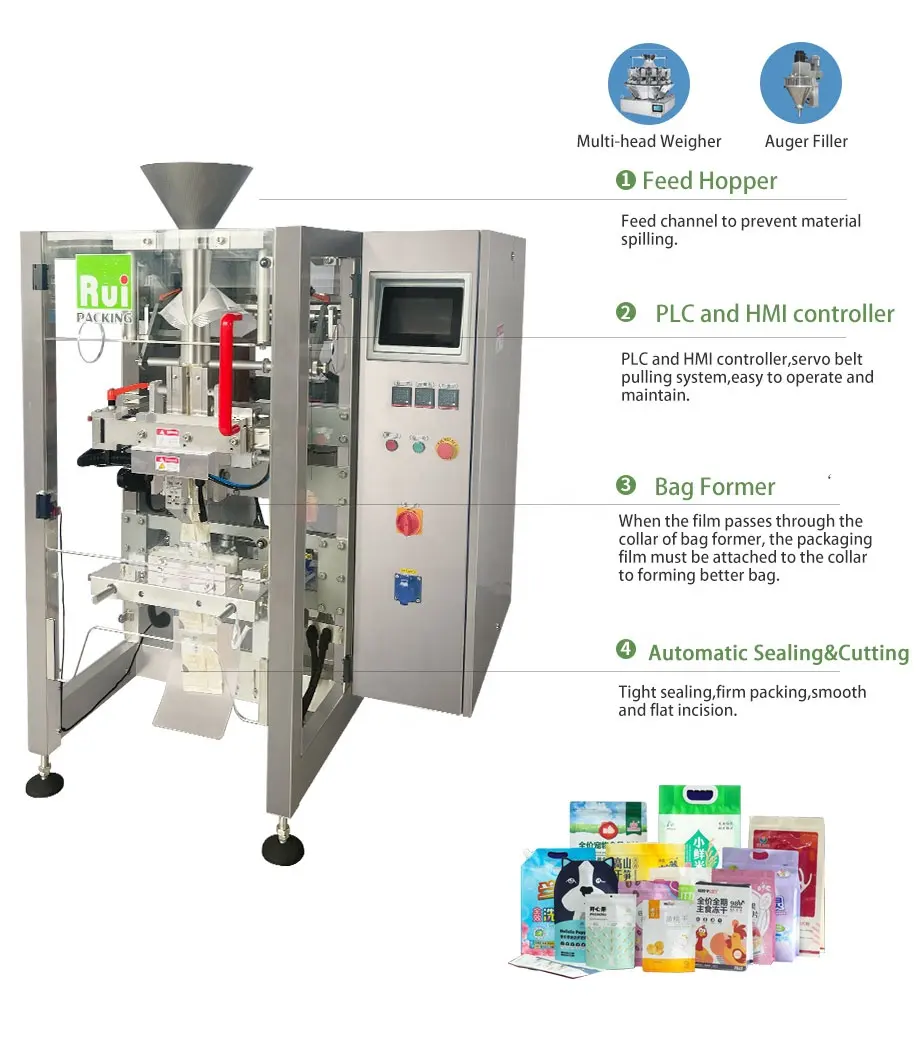 RL320 Automatic Vertical Packaging Machine for Food Automatic Wrapping of Dried Fruits Coffee Powder Liquids Pouches Bags Films