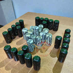 Jeu de société Hanifatafi artisanal de luxe en os de buffle noir et blanc, sculpté à la main, prix de gros - Product Image 4