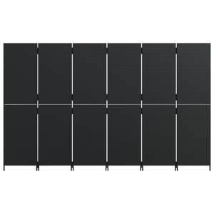 ฉากกั้นห้องหวายเทียมสีดำ 6 แผง - Product Image 5