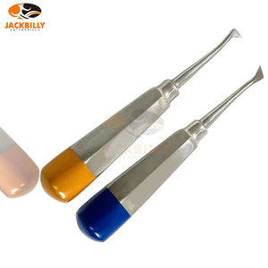 Juego de 2 Elevadores Dentales de Acero Inoxidable JACKBILLY para Extracción de Raíces Molares, Izquierdo y Derecho # 4L + # Instrumentos 4R - Product Image 2