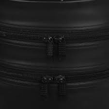 Étui noir à double compartiment pour fez, couronnes et casquettes – Étui de rangement de style maçonnique avec bandoulière et intérieur en velours - Product Image 4