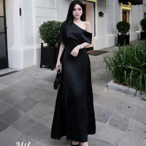 Elegante Vestido Largo Sexy de Manga Corta para Mujer, Combinación Perfecta de Elegancia, Comodidad, Casual y Formal para Diversos Eventos, Maxi de Seda - Product Image 2