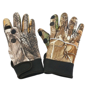 Gants de tir camouflage imperméables pour hommes, avec doigts rabattables, pour la chasse et la pêche, avec grip antidérapant et poignet réglable - Product Image 2