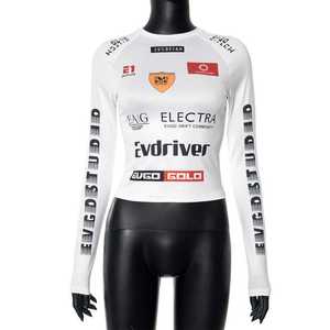 Camiseta de punto con letras estampadas, estilo casual y elegante, ecológica, de manga larga, para primavera, para mujer - Product Image 4