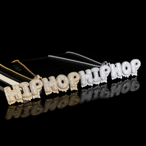 Pendentif Moissanite WIPWOP style Hip Hop Drip, Collier Prénom en Argent 925 Iced Out - Product Image 4