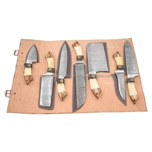 Ensemble de couteaux de chef en acier Damas 7 pièces, manche en bois, écologique, multifonctionnel, professionnel - Product Image 3
