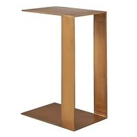 Table de bar moderne en aluminium moulé, design compact en forme de C, gain de place, cadre coulissant, construction robuste, finition lisse, accent minimaliste