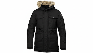 Custom Men Winter Black <b>Parka</b> <b>Jacket</b> with Faux Fur Hood <b>Waterproof</b> Insulated Outdoor Padded Warm Puffer Coat for Mens - Product Image 5