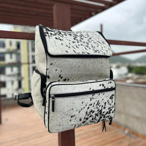 Nueva Mochila de cuero de piel auténtica hecha a mano para el pelo, cuero de vaca Natural genuino Retro, bolsas de ordenador portátil de trabajo informales Unisex Vintage - Product Image 3