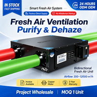 Ventilateur de récupération de chaleur ERV monté au plafond avec filtre HEPA, faible bruit, commande intelligente, moderne, pour usage industriel, domestique et commercial