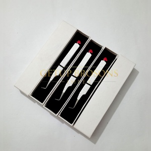Vente en gros GETUP BROSONS IMPEX Nouvelles pinces à cils en acier inoxydable avec revêtement en poudre blanche, logo personnalisé, 10 mm, pointe lisse - Product Image 6