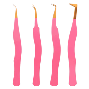 Pinzas Profesionales Ecológicas de Acero Inoxidable para Extensión de Pestañas Rusas, Antimagnéticas, con Agarre Fuerte y Fibra Suave - Product Image 2