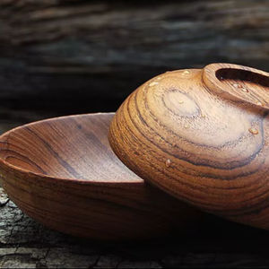 Bol à salade contemporain en bois jetable de meilleure qualité tige dessus de table décoration de la maison pour camping usage quotidien support de bol de festival - Product Image 1