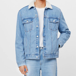 Wholesale <b>mens</b> <b>denim</b> <b>jacket</b> in black <b>denim</b> with casual <b>jacket</b>, Custom Logo Factory Supply - Product Image 4