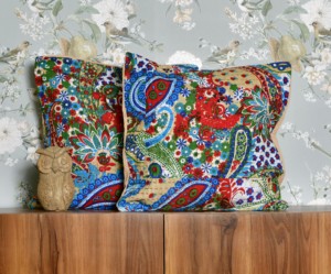 Cotton Fabric Kantha Bohemian Style Eco-Friendly Reversible Cushion <b>Pillow</b> Cover Wholesale Less Expensive Vintage Handmade - Product Image 3