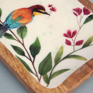 Plateau rectangulaire en bois émaillé Canary, fait main, plus durable et fiable, plateau décoratif pour hôtels et cafés - Product Image 5