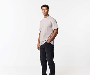 Camiseta de algodón de alta calidad para hombre, estilo urbano, oversize, con hombros caídos, personalizable con logo impreso, de tela gruesa, color blanco. - Product Image 3