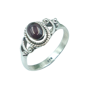 Natural <b>Garnet</b> Gemstone 925 Sterling <b>Silver</b> <b>Ring</b> Handmade Oval Cabochon <b>Garnet</b> <b>Ring</b> for Women Vintage Designer Red Stone Jewelry - Product Image 1