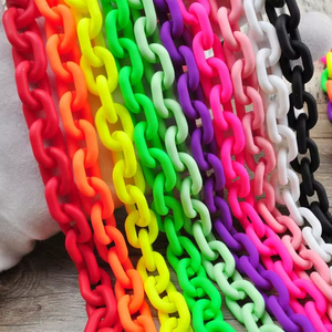 งานศิลปะตกแต่งผนังทำมือ รูปแบบโมเดิร์น ลิงค์เรซิ่นขนาดใหญ่ ผสมสีสันสไตล์พังก์ โซ่ยาวหนาแบบหลายชิ้น สำหรับตกแต่งบ้าน - Product Image 1