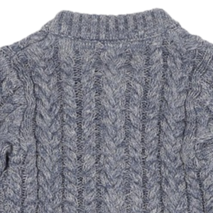 Cardigan en tricot torsadé bleu indigo pour bébé, doux et chaud, à manches longues, boutonné devant, pour nouveau-né, nourrisson et tout-petit - Product Image 5