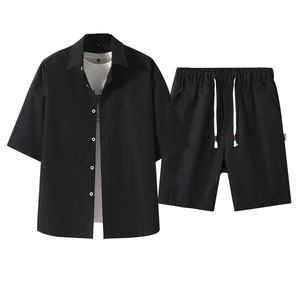 Conjunto de Verano de Dos Piezas con Estampado, Ropa Casual Unisex para Otoño, Venta al Por Mayor, Transpirable, Antiestático, 100% Algodón, Camiseta y Pantalones - Product Image 1