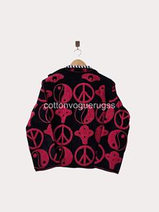 Velvet Suzani Handmade Eco-Friendly Winter Boho Embroidered Women's Luxury <b>Coat</b> for Party Wear - Product Image 4