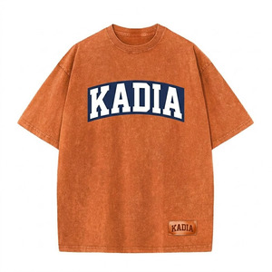 T-shirt imprimé délavé à l'acide, coupe oversize, qualité supérieure, écologique, confortable, pour homme, vente en gros - Product Image 1