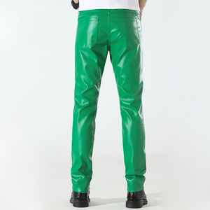 Pantalon en cuir PU pour homme, coupe slim, décontracté, streetwear, bas de tenue confortable, tissu durable et contemporain - Product Image 2
