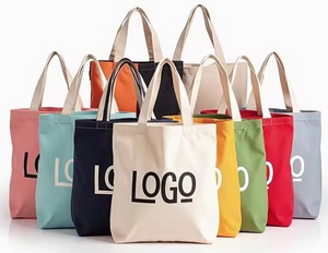 Custom Logo Printed Recyclable Plain Cotton Canvas Shopping Bag Tote Bag with Shoulder Closure for <b>Supermarket</b> & Beach Use - Product Image 6