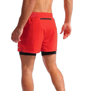 Shorts de sport décontractés pour hommes, haute qualité, séchage rapide, respirants, en polyester/coton, taille élastique, pour fitness et yoga (vente en gros) - Product Image 2