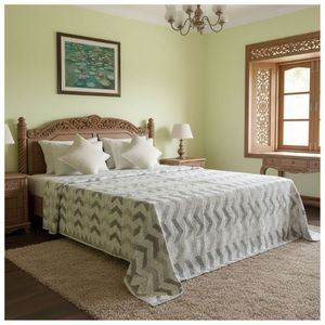 Edredón Estampado Hecho a Mano en Oferta, Algodón, Poliéster, Lino, Estilo Clásico, para Todas las Temporadas, Cubrecama, Manta Decorativa para el Hogar, para Uso en el Dormitorio - Product Image 1