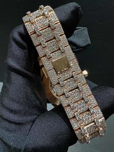 VVS Iced Moissanite Diamond Luxury Bustdown Hip Hop <b>Watch</b> for <b>Men</b> 41mm Automatic Movement <b>Wrist</b> Custom Stainless Steel Glass - Product Image 4