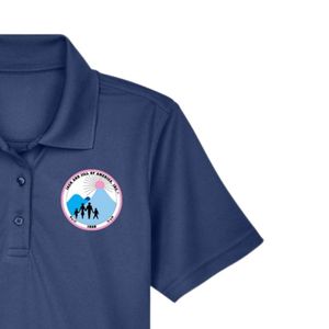 Polo pour femme bleu marine avec broderie, manches courtes, col, mélange de coton, décontracté, golf, affaires, mode, vêtements - Product Image 5