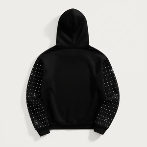 <b>Mens</b> Rhinestone Cotton Hoodie Casual Streetwear Sparkle Design - Product Image 5