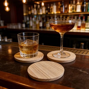 Luxury Acacia Wood <b>Coaster</b> Set Natural <b>Drink</b> <b>Coasters</b> for Home Decor and Dining At Best Price - Product Image 3