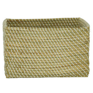 Panier de rangement décoratif en jonc de mer naturel accessoire décoratif tissé pour la maison - Product Image 1