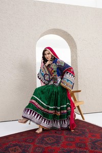 Robe de mariée afghane Kuchi multicolore ROYAL SPORTS, vêtements de mariage Kuchi, robe tribale afghane pour femmes, respirante - Product Image 3