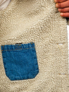 Mens Winter <b>Denim</b> <b>Jacket</b> <b>Fleece</b> <b>Lined</b> Warm Sherpa Trucker Coat Thick Jean Outerwear Casual Slim Fit Windbreaker <b>Jacket</b> - Product Image 6