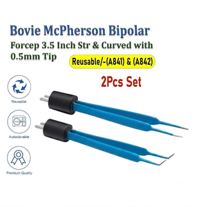 Pinzas Bipolares Bovie McPherson de Acero Inoxidable Autoclavables, 3.5 Pulgadas, Rectas y Curvas, Punta de 0.5mm, Instrumentos Quirúrgicos Reutilizables - Product Image 4