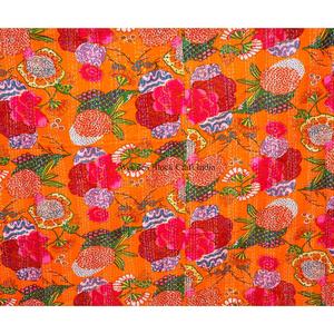 Hot Stylish Traditional hand block Style Hand Block Printed 100% Organic Cotton Kantha <b>Quilt</b> Twin Size India Style on wholesale - Product Image 2