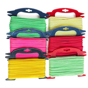 Corde tressée diamantée à <span class=keywords><strong>8</strong></span> brins, couleur personnalisée noir et orange, emballage en bobine courte, pour usage extérieur - Product Image 2