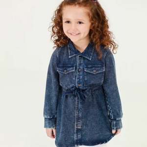 Abrigo vaquero de invierno para mujer, estilo casual urbano, transpirable, 100% algodón, con botones, logotipo personalizado, 360g. - Product Image 3