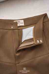 Pantalones Rectos de Cintura Alta Color Marrón para Mujer, Pantalones Holgados de Oficina, Color Sólido, Poliéster y Elastano, Ropa de Otoño JAMES - Product Image 6